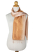 Rayon and silk blend scarf, 'Caramel Shimmer' - Silky Rayon Blend Scarf for Women Crafted in Thailand (image 2c) thumbail