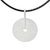 Sterling silver pendant necklace, 'Satin Circle' - Thai Artisan Crafted Brushed Silver Pendant Necklace (image 2c) thumbail