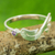 Amethyst band ring, 'Gift from a Dove' - Thai Artisanal Sterling Silver Bird Ring with Amethyst