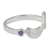 Amethyst band ring, 'Gift from a Dove' - Thai Artisanal Sterling Silver Bird Ring with Amethyst