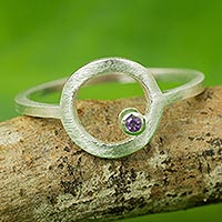 Amethyst cocktail ring, 'Gazing at the Moon'