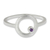 Amethyst cocktail ring, 'Gazing at the Moon' - Amethyst Thailand Handcrafted Sterling Silver Ring thumbail