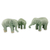 Celadon ceramic figurines, 'Green Elephant Brothers' (set of 3) - Three Celadon Ceramic Elephant Sculptures from Thailand