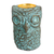 Recycled paper tealight candleholder, 'Green Thai Owl' - Thai Recycled Paper Eco-Friendly Owl Tealight Candleholder