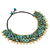 Calcite beaded collar necklace, 'Joyful Noise' - Collar Style Necklace with Blue Calcite and Brass Beads (image 2b) thumbail