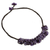 Amethyst beaded necklace, 'A Sense of Nature' - Amethyst Chip Pendant Necklace on Dark Brown Cords (image 2b) thumbail