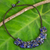 Lapis lazuli beaded necklace, 'A Sense of Nature' - Thai Crocheted Cord Necklace with Lapis Lazuli Chips (image 2) thumbail