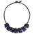 Lapis lazuli beaded necklace, 'A Sense of Nature' - Thai Crocheted Cord Necklace with Lapis Lazuli Chips (image 2a) thumbail