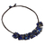 Lapis lazuli beaded necklace, 'A Sense of Nature' - Thai Crocheted Cord Necklace with Lapis Lazuli Chips (image 2b) thumbail