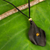 Men's tiger's eye and leather necklace, 'Thai Cowboy in Black' - Men's Black Leather Tiger's Eye Pendant Necklace (image 2) thumbail