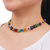 Multi-gemstone flower necklace, 'Rainbow Blooms' - Colorful Multi Gemstone Flower Necklace from Thailand (image 2j) thumbail