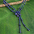 Lapis lazuli beaded pendant choker, 'Summer Nights' - Lapis Lazuli Beaded choker with Floral Pendant thumbail