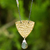 Gold plated labradorite pendant necklace, 'Ancient Ways' - Modern Design Women's Pendant Necklace with Labradorite (image 2) thumbail