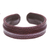 Men's leather cuff bracelet, 'Basic Dark Brown' - Thailand Men's Dark Brown Leather Cuff Bracelet thumbail