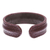 Men's leather cuff bracelet, 'Basic Dark Brown' - Thailand Men's Dark Brown Leather Cuff Bracelet (image 2d) thumbail