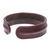 Men's leather cuff bracelet, 'Basic Dark Brown' - Thailand Men's Dark Brown Leather Cuff Bracelet (image 2e) thumbail