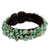 Quartz cuff bracelet, 'Woodland Morning' - Handcrafted Green Quartz Crocheted Cuff Bracelet thumbail