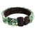 Quartz cuff bracelet, 'Woodland Morning' - Handcrafted Green Quartz Crocheted Cuff Bracelet (image p250302) thumbail