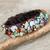 Multi-gemstone cuff bracelet, 'Colorful Day' - Fair Trade Multi Gemstone Beaded Crocheted Cuff Bracelet (image 2) thumbail