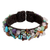 Multi-gemstone cuff bracelet, 'Colorful Day' - Fair Trade Multi Gemstone Beaded Crocheted Cuff Bracelet thumbail