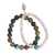 Cultured pearl and jasper stretch bracelet, 'Iridescent Garden' - Thai Double Strand Stretch Bracelet with Pearls and Jasper (image 2a) thumbail