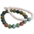 Cultured pearl and jasper stretch bracelet, 'Iridescent Garden' - Thai Double Strand Stretch Bracelet with Pearls and Jasper (image 2b) thumbail