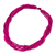 Wood beaded necklace, 'Tropical Dance' - Fair Trade Long Wood Beaded Hot Pink Strand Necklace (image 2b) thumbail