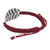 Silbernes Armband - Silver Hill Tribe Jewelry Armband mit Blattdesign und rotem Kordel