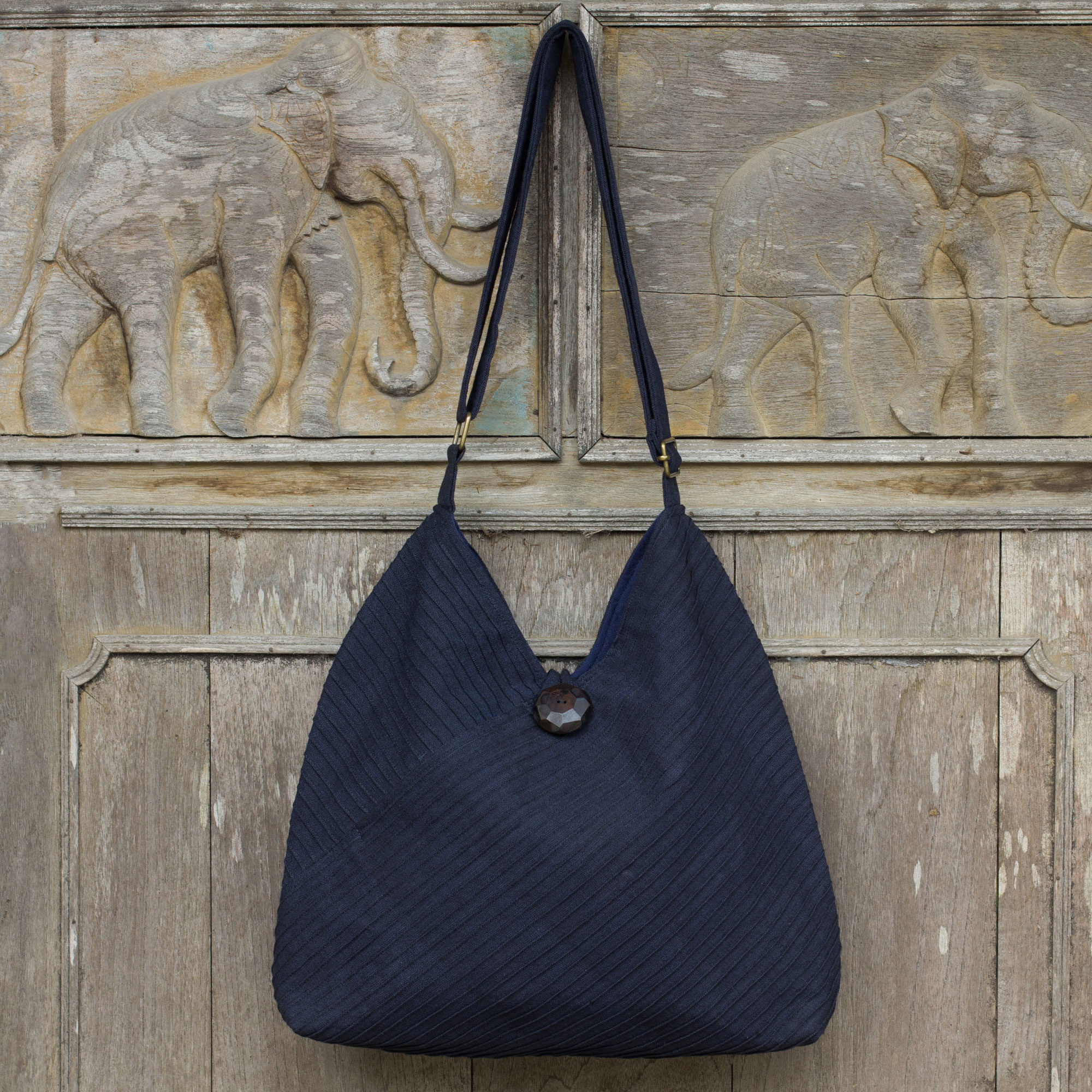 Navy Leather Hobo Handbag – Kerry Noël