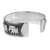 Sterling silver cuff bracelet, 'Grand Elephant Parade' - Artisan Crafted Sterling Silver Elephant Cuff Bracelet (image 2c) thumbail
