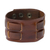Men's leather wristband bracelet, 'Rugged Weave in Brown' - Leather Wristband Bracelet for Men Crafted by Hand thumbail