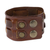 Men's leather wristband bracelet, 'Rugged Weave in Brown' - Leather Wristband Bracelet for Men Crafted by Hand (image 2c) thumbail