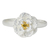 Citrine flower ring, 'Lamphun Jasmine' - Feminine Sterling Silver Floral Ring with Citrine (image 2a) thumbail