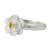 Citrine flower ring, 'Lamphun Jasmine' - Feminine Sterling Silver Floral Ring with Citrine (image 2b) thumbail