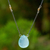 Blue chalcedony pendant necklace, 'Joy Within' - Chalcedony Necklace with Sterling Silver and Gold Accents (image 2) thumbail