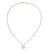 Blue chalcedony pendant necklace, 'Joy Within' - Chalcedony Necklace with Sterling Silver and Gold Accents (image 2b) thumbail