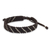 Silver accent wristband bracelet, 'Espresso Spin' - Modern Hill Tribe Silver Dark Brown Wristband Bracelet (image 2a) thumbail