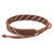 Silver accent wristband bracelet, 'Cinnamon Spin' - Hill Tribe Silver Modern Brown Macrame Bracelet