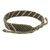 Silver accent wristband bracelet, 'Spearmint Spin' - Hill Tribe Silver Dark Modern Green Wristband Bracelet