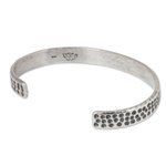 Sterling silver cuff bracelet, 'Nature's Way' - Slender Cuff Bracelet of Handcrafted Sterling Silver