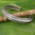 Silver cuff bracelet, 'Karen Glam' - Hill Tribe Artisan Crafted Silver Cuff Bracelet (image 2) thumbail