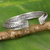 Silver cuff bracelet, 'Karen Glam' - Hill Tribe Artisan Crafted Silver Cuff Bracelet