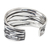 Sterling silver cuff bracelet, 'Wide River' - Textured Sterling Silver Cuff Bracelet Crafted by Hand (image 2c) thumbail