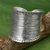 Anillo cruzado de plata de primera ley - Anillo ancho de plata esterlina hecho a mano en Tailandia