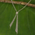 Sterling silver lariat necklace, 'Thai Lariat' - Beaded Sterling Silver 925 Chain Lariat Style Necklace
