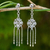 Sterling silver waterfall earrings, 'Dazzling Starlight' - Silver and Cubic Zirconia Waterfall Earrings from Thailand