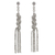 Sterling silver waterfall earrings, 'Helix Fringe' - Fair Trade Sterling Silver Ball Chain Waterfall Earrings (image 2a) thumbail