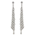 Sterling silver dangle earrings, 'Cascading Rain' - Sterling Silver 925 Beaded Chain Dangle Earrings (image 2a) thumbail