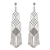 Sterling silver waterfall earrings, 'Macrame Inspiration' - Waterfall Earrings Handcrafted from Sterling Silver Chains (image 2a) thumbail