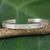 Sterling silver cuff bracelet, 'Karen Tradition' - Karen Hill Tribe Artisan Silver Cuff Bracelet from Thailand thumbail